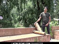 LatinMilk - Cute Boy Swallows Loads Of Cum In The Jungle
