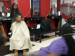 As they enter barbershop horny cops subject a suspect and make him get on his knees to suck their cocks before they fuck him doggystyle