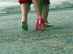 Awesome pink high heels (at 1:10)