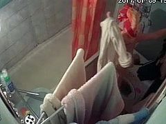 Hidden Cam of two sisters, eldest in the shower 3