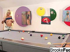 Brooke plays sexy billiards with Vans balls