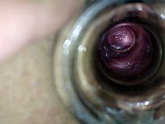 Girlfriend shows the inside of her beautiful vagina