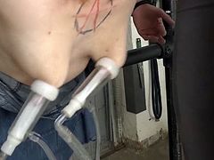 Check out this smoking hot and horny amateur ginger babe getting her small tits milked with a machine.Watch her then drinking hot piss in HD.
