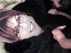 Playing with Kate Silverton in fur