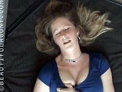Cloe B cums hard and squeezes her big titties