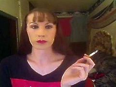 mature milf smokes strong cigarettes