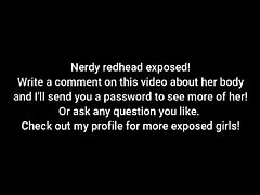 Nerdy redhead exposed - hotel pov