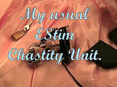 EStim in Chastity 2  with Second Shocker