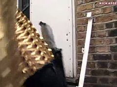 Black femmekat fighting another woman