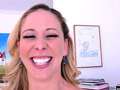 Cherie DeVille Wants To Show Manuel How Much She Likes His Cock. How does she do that? By cuming all over his cock repeatedly, of course. A blonde MILF with a big ass and a nasty attitude, Cherie does her absolute best whoring on her back