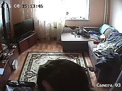 Hidden camera. Beautiful girl at home 3