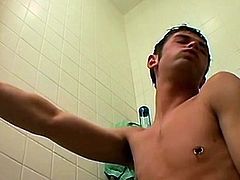 Piss fetish twinks screwing hard under the shower