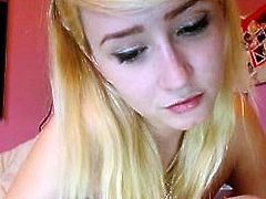 Curly Blonde Teen Records Solo Dildo Masturbation More at