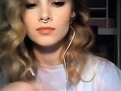 Sexy blonde teasing on omegle