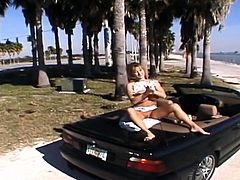 Mindy Rides Around Town With Her Giant Juggs Out - Amateur