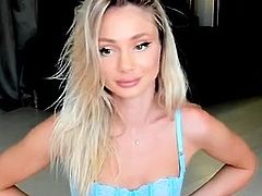 Hot Blonde Babe Solo Masturbation