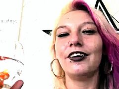 Evil woman devours fish for breakfast - Vore Giantess