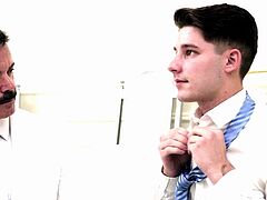 Reece Scott slide his huge pop dick into Dex Devalls hole