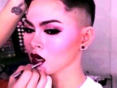Asian Princess Emo Crossdresser's Vintage Webcam Show