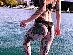 Amateur Outdoor Brunette Masturbates