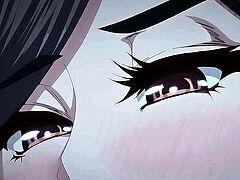 Hentai redhead gives blowjob and having sex