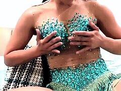 Amateur brunette chick toying her ass and pussy on webcam