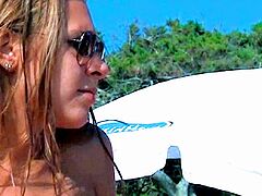 Playful young nudist chicks caught on a voyeur camera