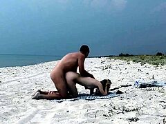 Amateur Nudist MILF Has Doggy-Style Fun at the Beach