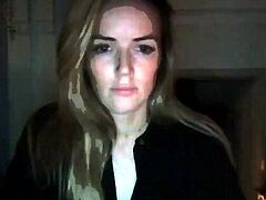 Curly Blonde Teen Records Solo Dildo Masturbation More at