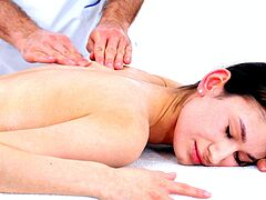 Hot brunette body fucked by massage therapist